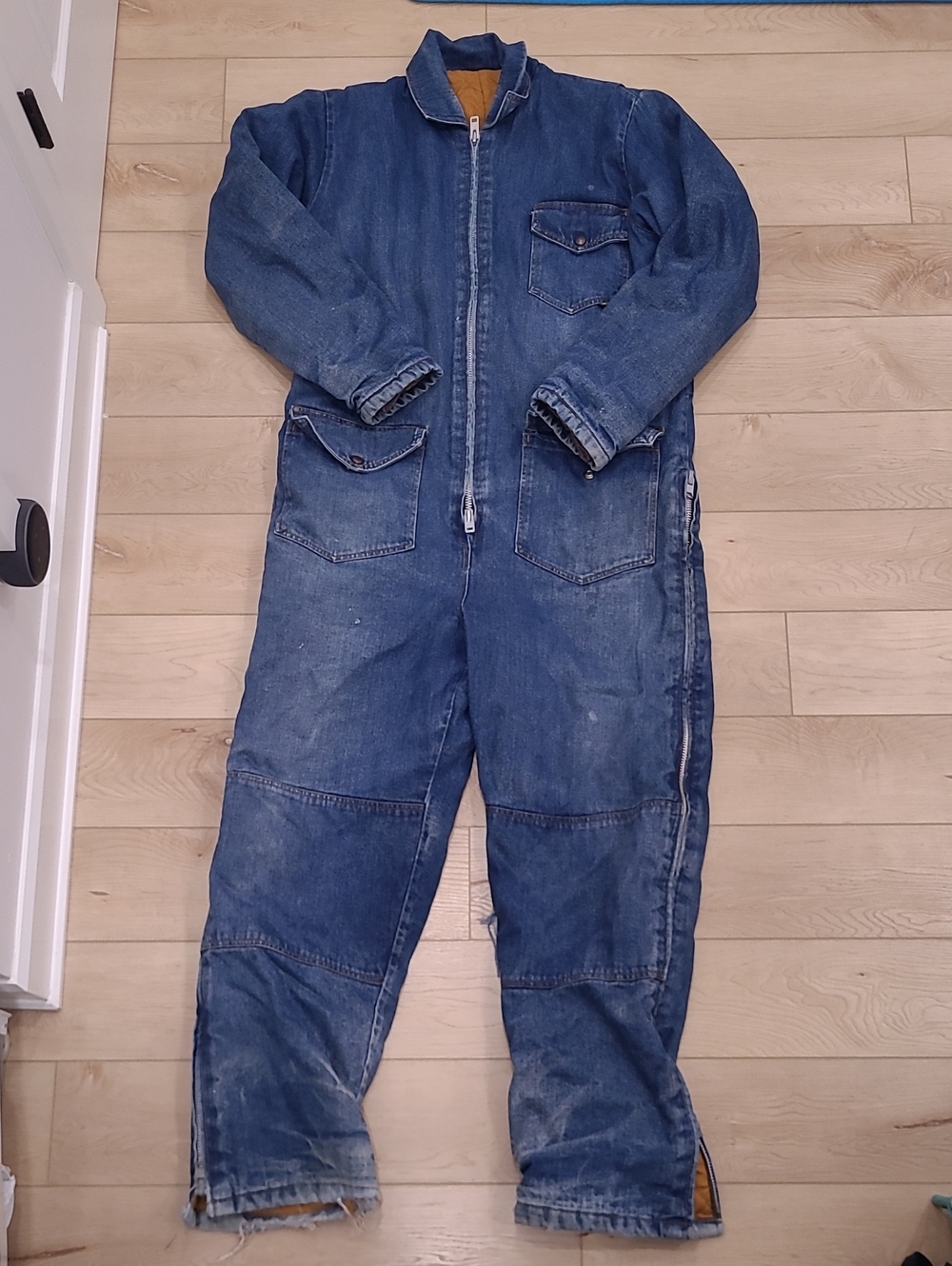 60's/70's Maverick Denim Zip-Front Coverall Jumpsuit